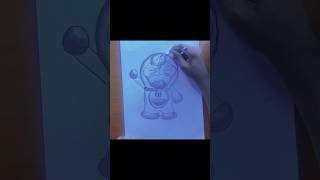 Doraemon cartoon drawing♥️😍 pencil art for beginners♥️ Rehan Thedaswin [upl. by Aitret]