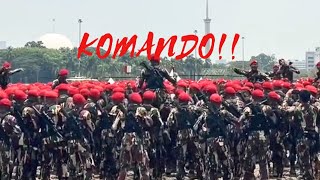 KOMANDO 🔥🔥 YEL YEL KOPASSUS GEMPARKAN MONAS [upl. by Nuj430]