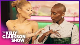 Ariana Grande amp Cynthia Erivo Give Kelly Clarkson Wicked Tattoo Tour [upl. by Maurili]