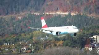 Austrian A320 really FAST LOWAPPROACH  Innsbruck [upl. by Emmanuel192]