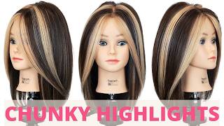 How to do Chunky Highlights Hair Tutorial  CHUNKY BLONDE HIGHLGIHTS [upl. by Ysnap]