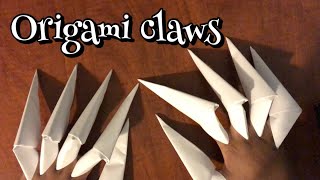 ORIGAMI CLAWS USING A4 SIZE PAPER  EASY Halloween Paper Art and Crafts Decor For Kids [upl. by Irabaj]