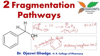 Mass Fragmentation of Phenylmethanol phenylmethanol fragmentation MassSpectrometry [upl. by Dymphia]