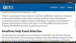 IRS News Businesses have Feb 1 deadline to provide Forms 1099MISC and 1099NEC to recipients [upl. by Tnilc]