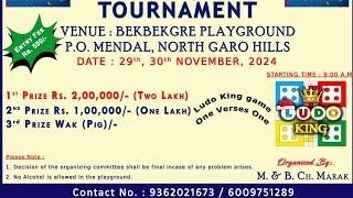 Ludo Tournament Bekbekgre Playground Mendal North Garo Hills Meghalaya [upl. by Yecaw799]