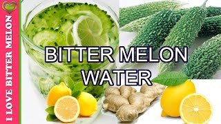 DIABETES BITTER MELON INFUSSED WATER with GINGER GOURD KARELA juice smoothie करेला विधि रस ठग [upl. by Notreve]