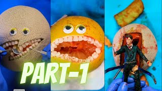 Fruit surgery😂fleeting filmsreels compilationDiscount dentist [upl. by Ahtiekahs]