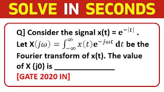 TRICK to Solve Fourier Transform GATE Question Signals amp Systems [upl. by Naimad]