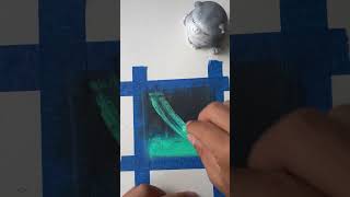 Oil pastel technique Aurora oilpastel creativeart easydrawing painting art [upl. by Cooley]