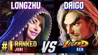 SF6 ▰ LONGZHU 1 Ranked Juri vs DAIGO Ken ▰ High Level Gameplay [upl. by Nagoh783]