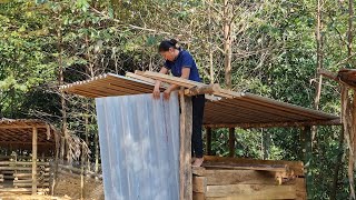 Finishing wooden pig pen  daily work farm  Triệu Thị Dất [upl. by Don]