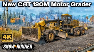 New CAT 120M Motor Grader In SnowRunner Season 14 snowrunner truck 4k [upl. by Fitzpatrick]