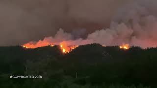 WILDFIRES IN CALIFORNIA CZU lighting fire Near Pescadero to Waddell Beach near Santa Cruz [upl. by Lizette]