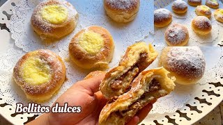 BOLLITOS DULCES ESPONJOSOS CON DOS RELLENOS DIFERENTES 💯 SEGURA  RECETA FÁCIL Y RÁPIDO [upl. by Bebe260]