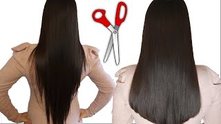 ¿Cómo cortar el cabello Recto y en V tu misma DIY Corta el cabello fácil tu mismo [upl. by Frasier]