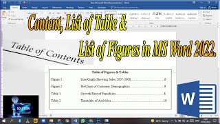 How to add Content List of Table amp List of Figures in MS Word 2022  SinhalaIT Solution [upl. by Gerson23]