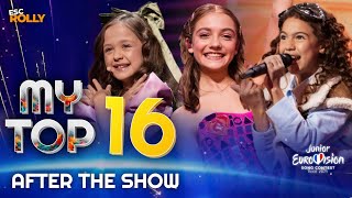 Junior Eurovision 2023  My Top 16  AFTER THE SHOW [upl. by Nnyl]