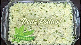 Easy and Delicious Peas Pulao I Matar Pulao🫛🍚🫛 [upl. by Neyuh552]