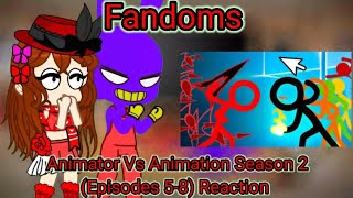 Fandoms react to Animator Vs Animation Season 2 Episodes 58 Gacha reaction [upl. by Alegna]