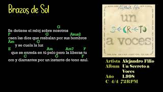 Alejandro Filio  Brazos de Sol Letra y Acordes [upl. by Karry126]