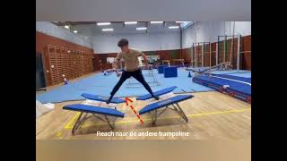 Singel leg horizontal jumps in trampoline [upl. by Xuaegram]