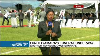 Lundi Tyamaras funeral underway [upl. by Beuthel907]