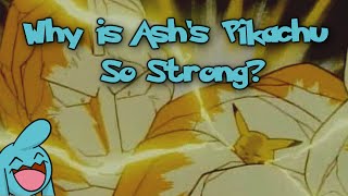 Why is Ashs Pikachu So Strong  Why or Wynaut [upl. by Anwahsit575]