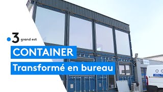 Des containers de bateau transformés en bureau [upl. by Aikal893]