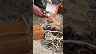 They found an immeasurable chest of pirate treasure on the beach 😱  metaldetecting shorts beach [upl. by Rod]