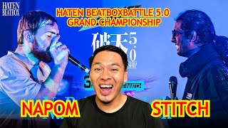 NaPoM vs Stitch  HATEN BEATBOXBATTLE 50 GRAND CHAMPIONSHIP  3rd Round  2nd Match  Reaction [upl. by Brenner407]