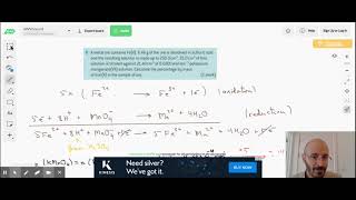 Percentage by mass using redox titration calculation  Challenge A Level Chemistry OCR AQA Edexcel [upl. by Jordison]