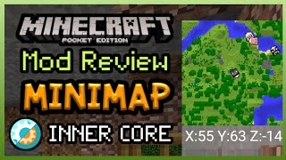 Minecraft PE Mod Review มอด Minimap สำหรับ Inner Core [upl. by Ednil]