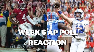 A NEW 1 again  Ole Miss TUMBLES to 12  Week 6 AP Poll Instant Reaction [upl. by Ignazio656]