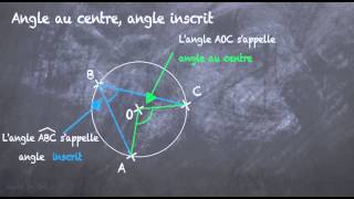 Angle inscrit angle au centre première propriété 3eme [upl. by Annawd]