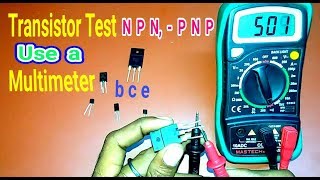 Transistor Test N P N P N P Use a Multi meter [upl. by Ayak839]