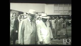 US President Harry Truman personally bids President Elpidio Quirino goodbye [upl. by Diella]