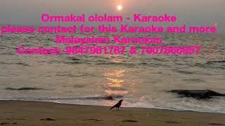 Ormakal ololam Karaoke [upl. by Laris]