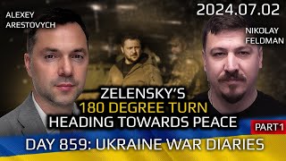 War in Ukraine Analytics Day 859 Zelensky 180 degree turn Heading For Peace Arestovych Feldman [upl. by Lamoureux368]