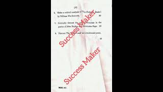 Meg1 British Poetry June 2024 question paper successmaker meg1 megpyq [upl. by Asert652]