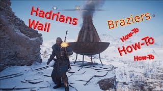 HowTo Braziers Hadrians Wall  Is There Anybody Out There Achievement  Assassins Creed Valhalla [upl. by Coyle]