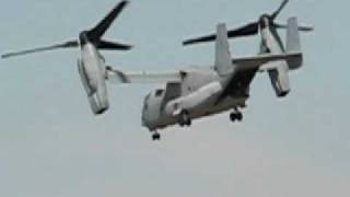 201054 V22 Osprey Marines  Vertical takeoff Hanscom Air Force base Bedford MA [upl. by Eurydice]