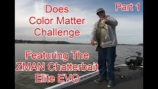 ZMAN Chatterbait Elite EVO Color Challenge On The Tennessee River  Not Guntersville [upl. by Almena]