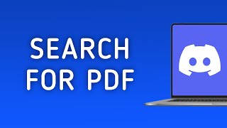 How to Search For a PDF On Discord On PC New Update [upl. by Hildegaard]