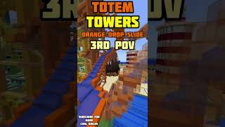 Totem Towers  Orange Drop Slide  Minecraft Waterpark minecraft viralshorts shorts [upl. by Bibah359]