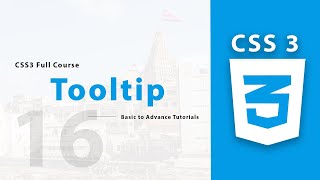 Tooltip in CSS3 Hindi  16 [upl. by Melda]