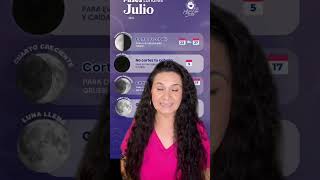 Calendario lunar del mes de julio 2024 para cortar tu cabello  Guarda y comparte esta informacion [upl. by Wimsatt]