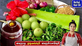 அடர்த்தியான நீளமான முடியை பெற இது போதும்  hairgrowth oil in tamil  homemade herbal oil in tamil [upl. by Gelman]