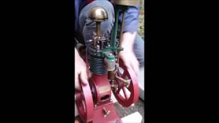 Perkins Windmill Engine VERTICAL SIDE SHAFT hit amp miss model  Debolt machined [upl. by Ecirtak397]