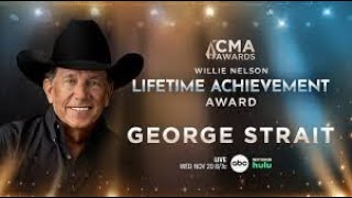 George Strait Wins Willie Nelson Lifetime Achievement Award at 2024 CMA Awards [upl. by Irrol]