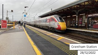 Trains at Grantham Station 28122022 [upl. by Sualocin880]